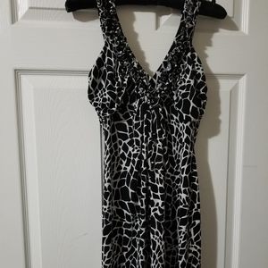 Cute Animal print stretchy mid dress